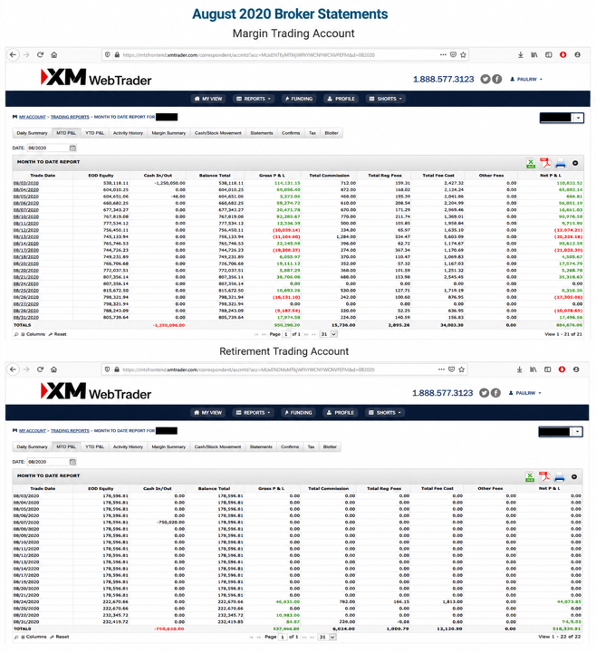 August 2020 account result image